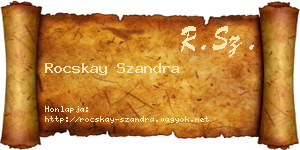Rocskay Szandra névjegykártya